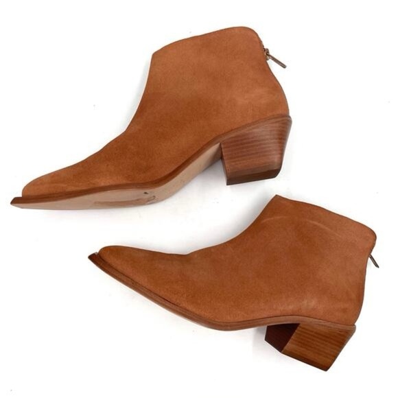 Wal & Pai Shoes - Wal & Pai West Ankle Bootie Shoe in Burnt Sienna Suede 36 (5.5US)
